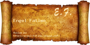 Engel Fatime névjegykártya