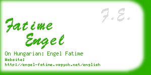 fatime engel business card